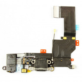 Connecteur de charge iPhone SE + antenne GSM + Prise jack + Micro - iPhone 5s noir