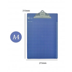 Porte-bloc à Pince Plastique Format A4 - Bleu