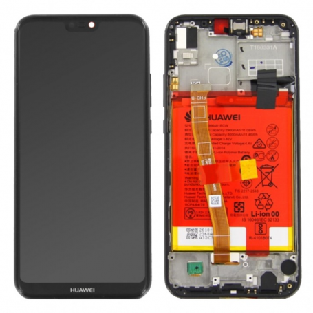 Ecran Huawei P20 Lite Noir + Batterie 02351VPR/02351XTY (Service pack)