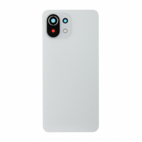Vitre arrière Xiaomi Mi 11 Lite 4G / 5G Blanc + Adhesif