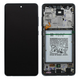 Ecran Samsung Galaxy A52 4G/5G (A525/A526) Blanc + Châssis + Batterie (Service Pack)
