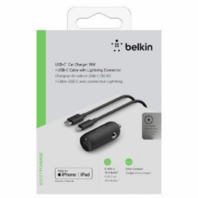 Chargeur Allume-Cigare BELKIN avec câble Lightning/USB-C 18W