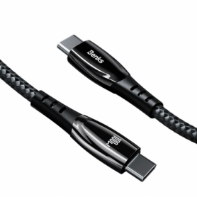 Câble USB-C / USB-C Nylon Tressé Banks D40 25W - Noir