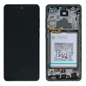 Ecran Samsung Galaxy A72 4G/5G (A725F/A726B) Noir + Châssis + Batterie (Service Pack)