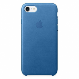 Coque en Cuir iPhone 7 / 8 / SE (2020 / 2022) Bleu Mer (Apple)