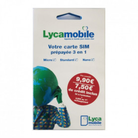 Carte SIM Prépayée Lyca mobile 7,5 de Crédit Inclus