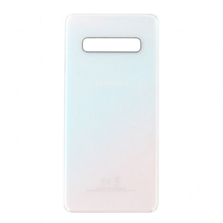 Vitre arrière Samsung Galaxy S10 Blanc (Original Démonté) - Grade AB