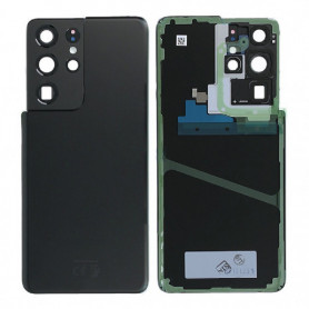 Vitre arrière Samsung Galaxy S21 Ultra Phantom Noir (Original Démonté) - Grade A