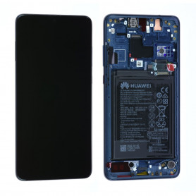 Ecran complet Batterie Huawei Mate 20 Bleu LCD+ Vitre Tactile Sur Chassis Original
