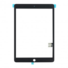 Vitre tactile iPad 2019 10.2" (iPad 7e) (A2197/A2198/A2200) Noir + Autocollant
